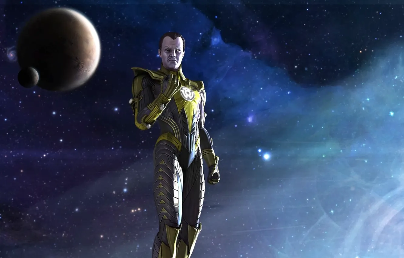 Photo wallpaper space, planet, comic, DC Comics, Sinestro, Sinestro, yellow lantern