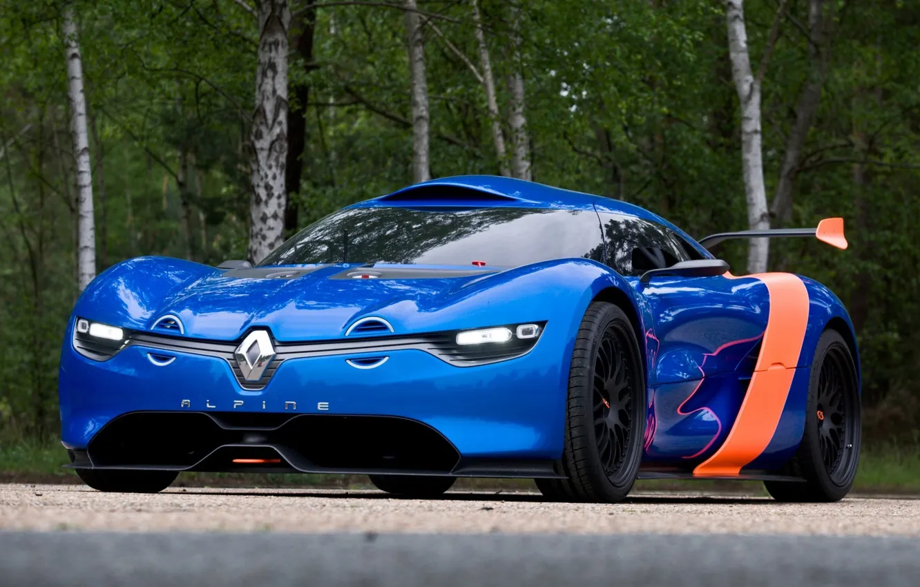 Photo wallpaper Concept, power, Renault, car, the front, Alpine, A110-50