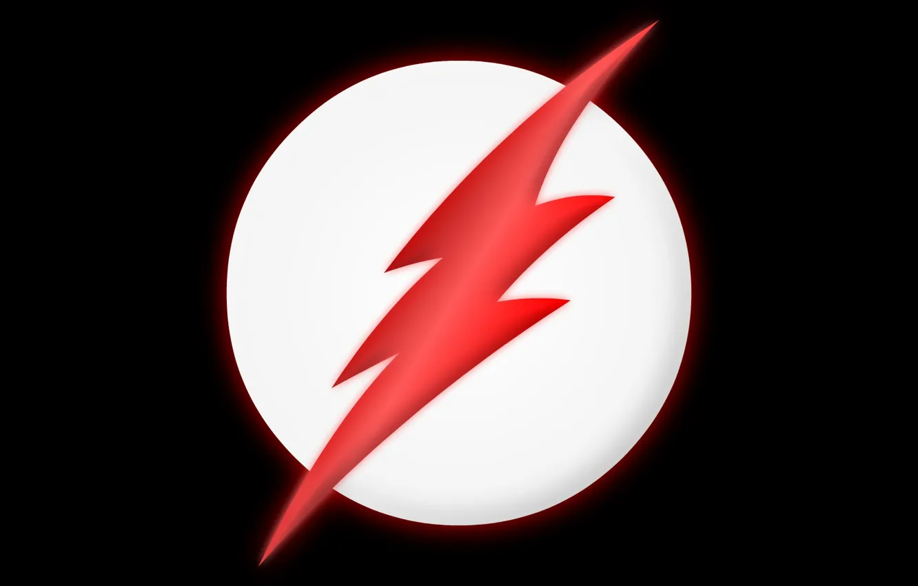 Photo wallpaper red, logo, lightning, comics, Black Flash