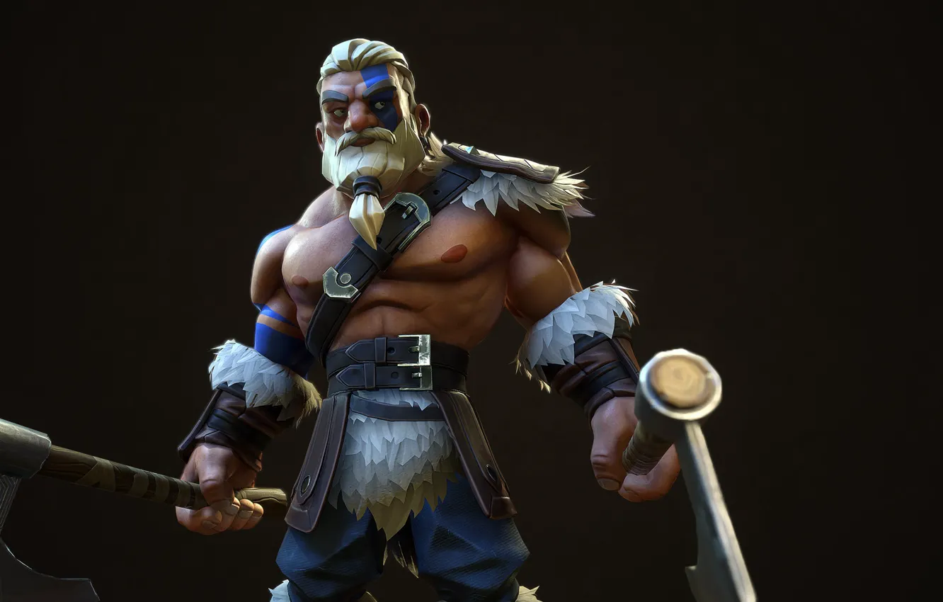 Photo wallpaper rendering, the game, art, Viking, Philemon Belhomme, Northgard