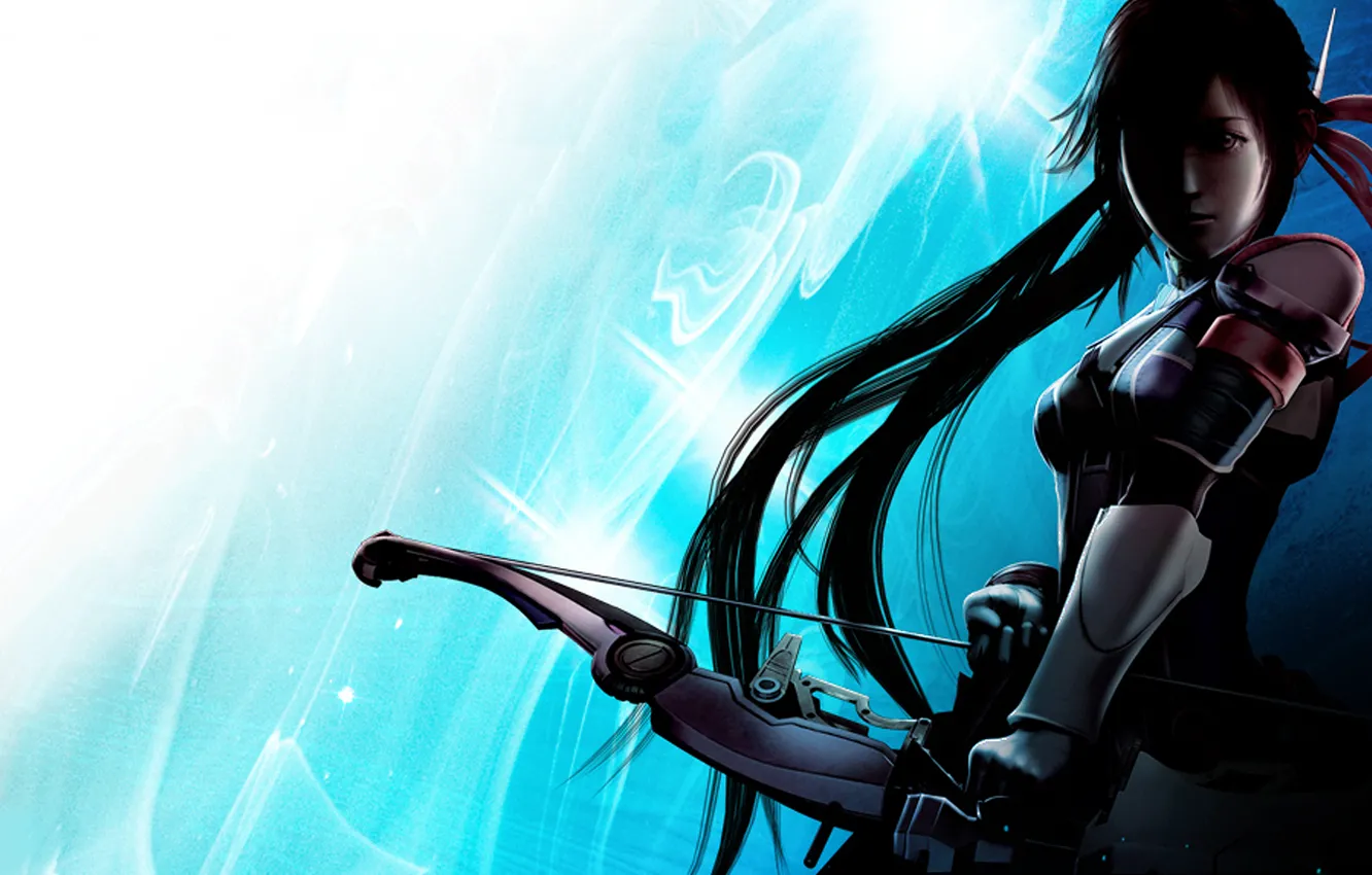 Photo wallpaper girl, weapons, bow, reimi, star ocean