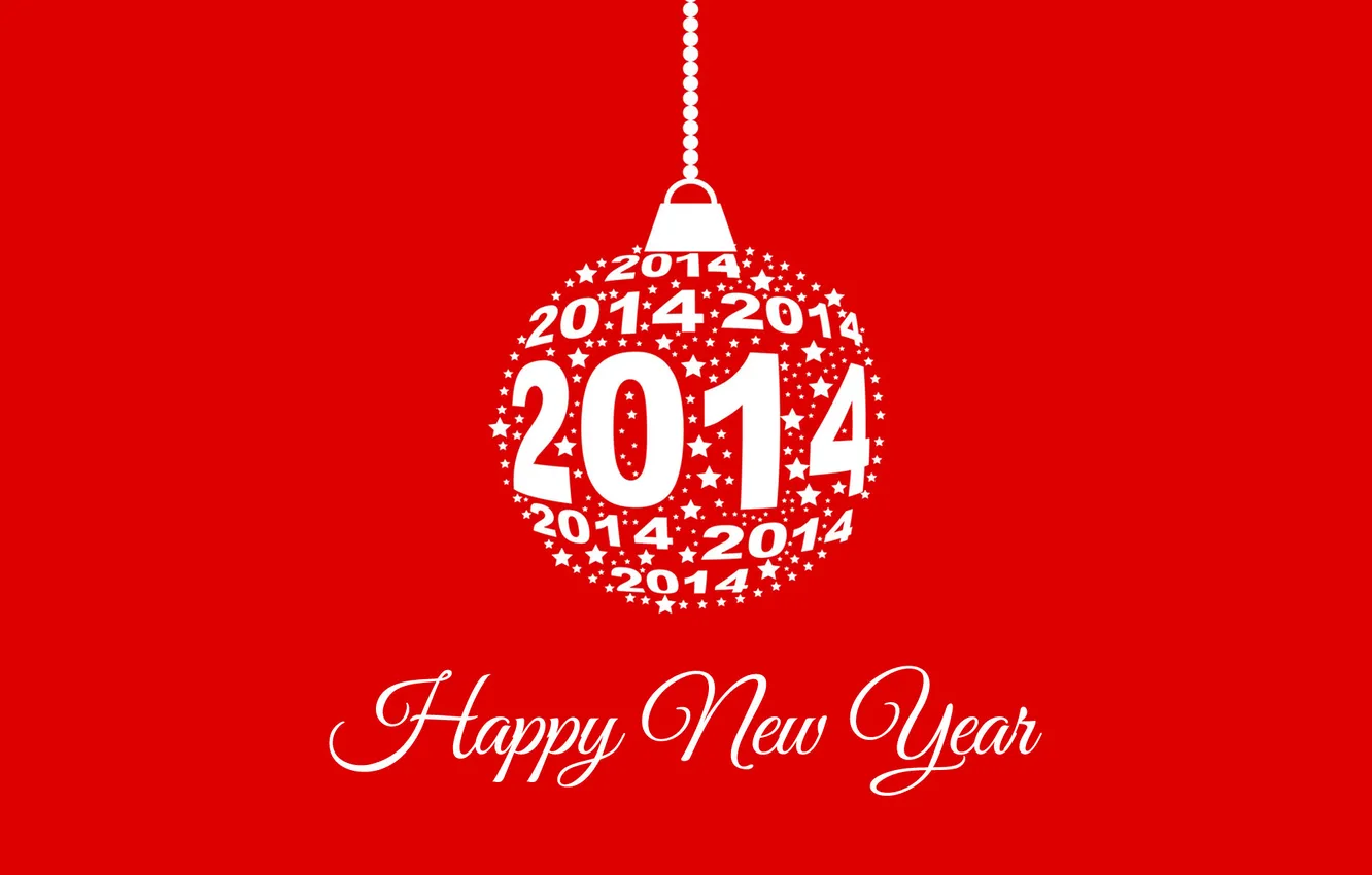 Photo wallpaper red, background, toy, happy new year, 2014