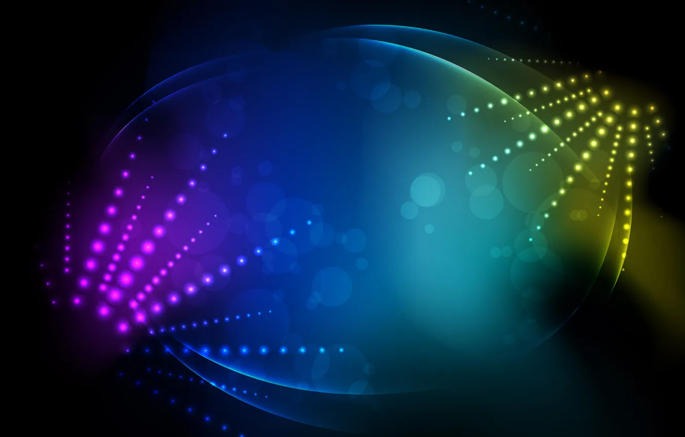 Photo wallpaper line, circles, abstraction, the dark background, color