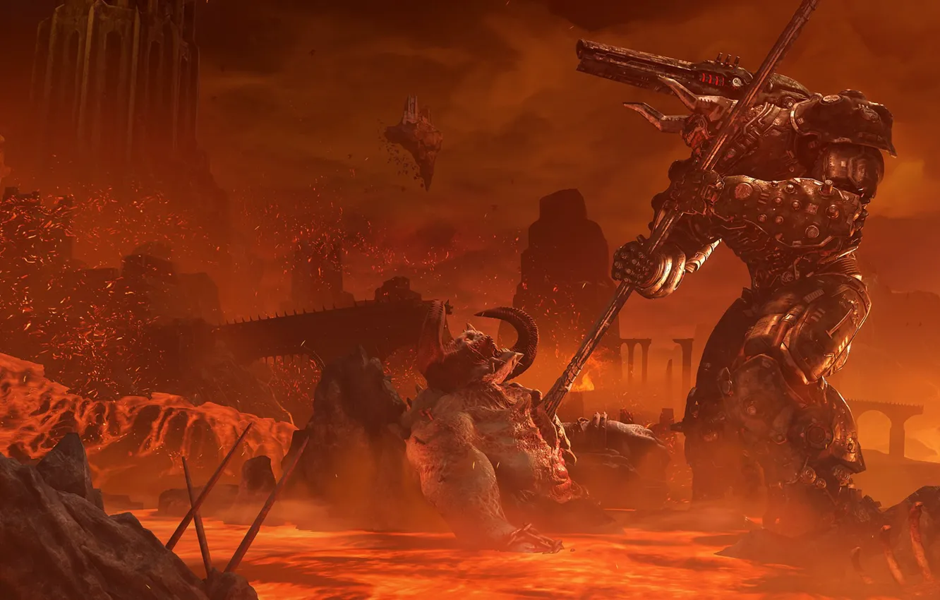 Photo wallpaper Apocalypse, monster, Doom Eternal