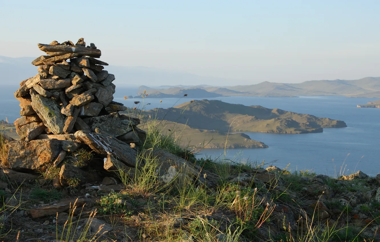 Photo wallpaper landscape, stones, grave