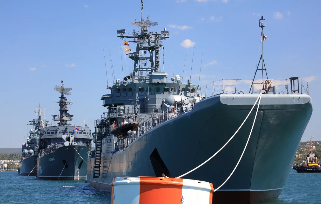 Photo wallpaper parade, warships, Sevastopol
