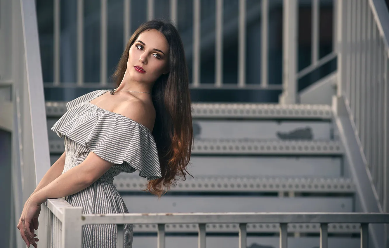 Photo wallpaper girl, model, dress