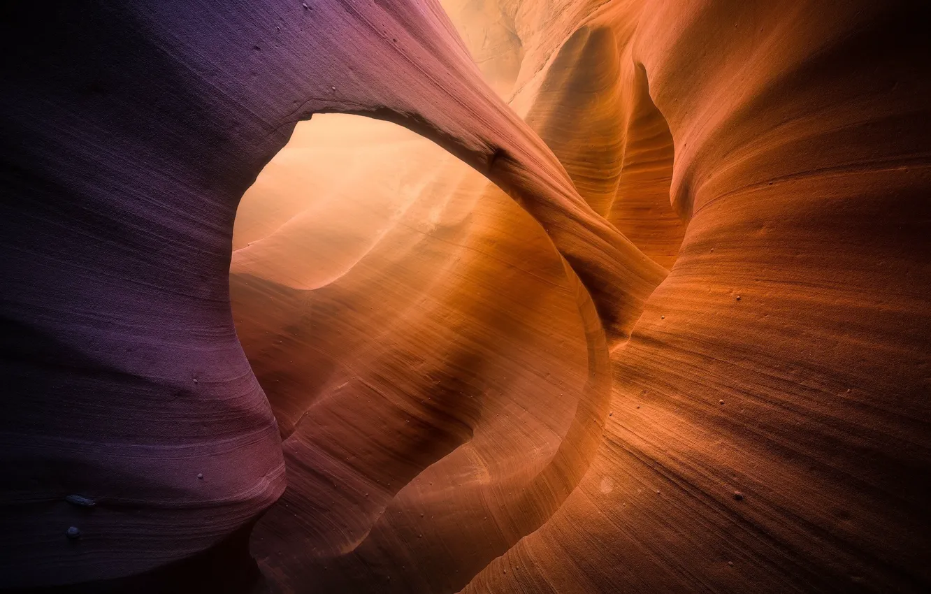 Photo wallpaper light, nature, rocks, Antelope canyon
