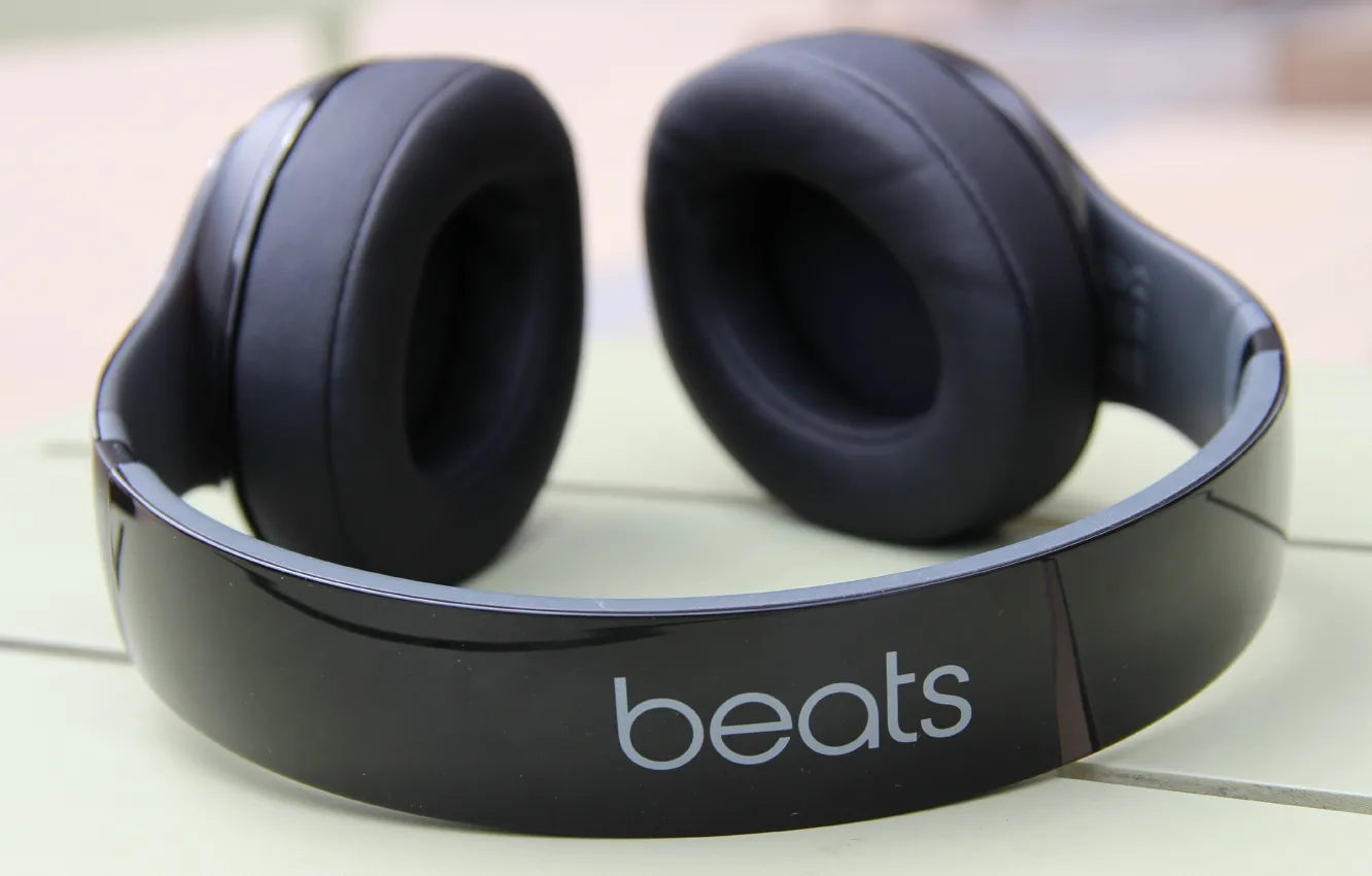 Photo wallpaper the inscription, black, dynamics, headphones, plastic, dre, beats