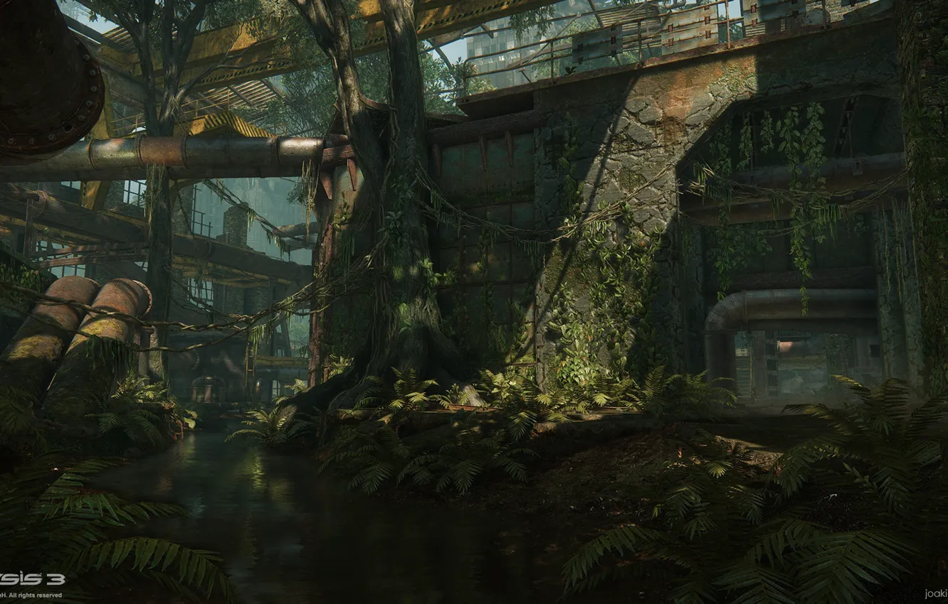 Photo wallpaper pipe, Crysis 3 MP, East River, river, object