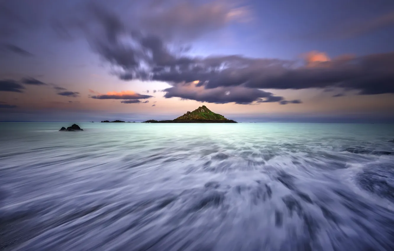 Photo wallpaper beach, ocean, Bretagne, Breizh, The Islet of Verdelet