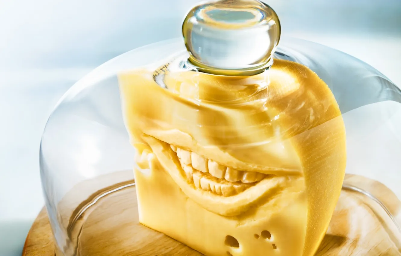 Photo wallpaper smile, background, teeth, cheese