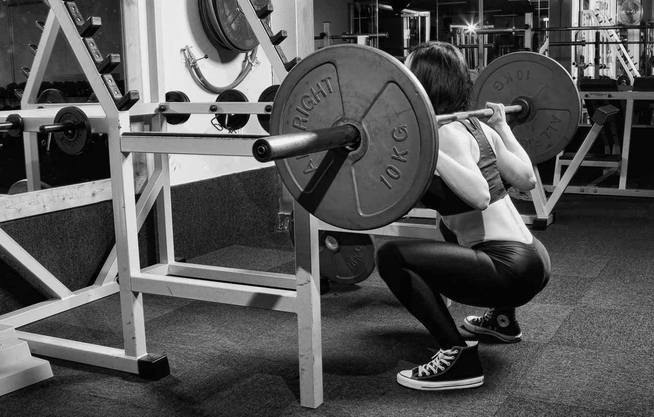 Photo wallpaper fitness, gym, weight, crossfit, leg exercises