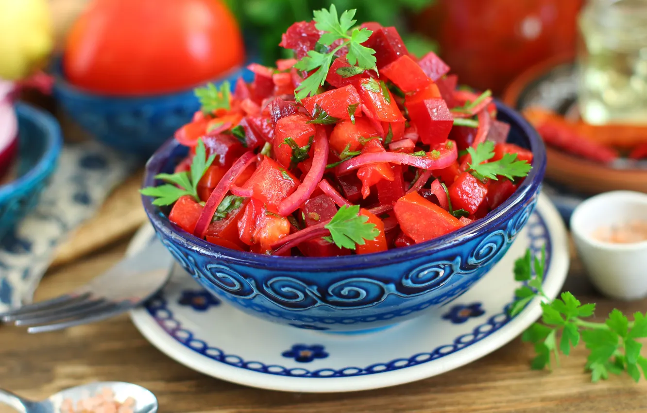 Photo wallpaper vegetables, salad, beets