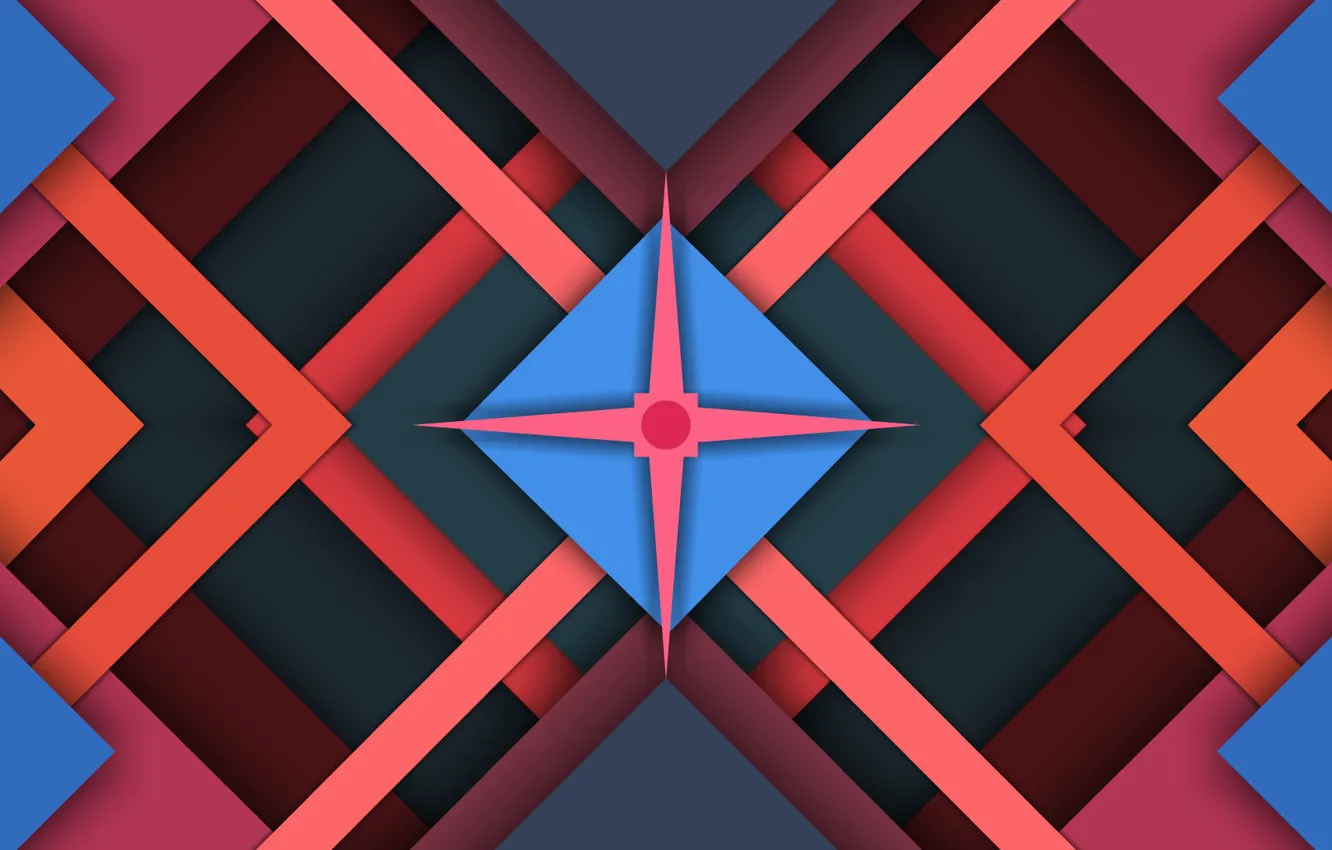 Photo wallpaper colored, shadow, figure, crossing, layer