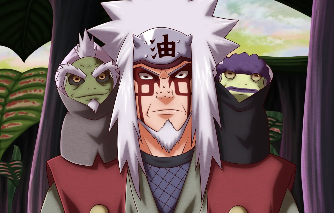 Photo wallpaper naruto, art, Jiraiya, sannin mode, Shima, Fukasaku, senjutsu