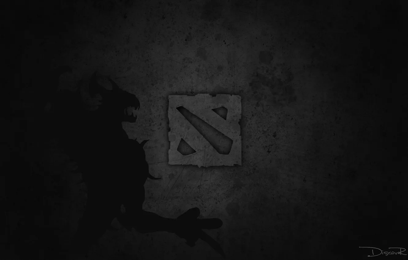 Photo wallpaper demon, logo, black, dota 2