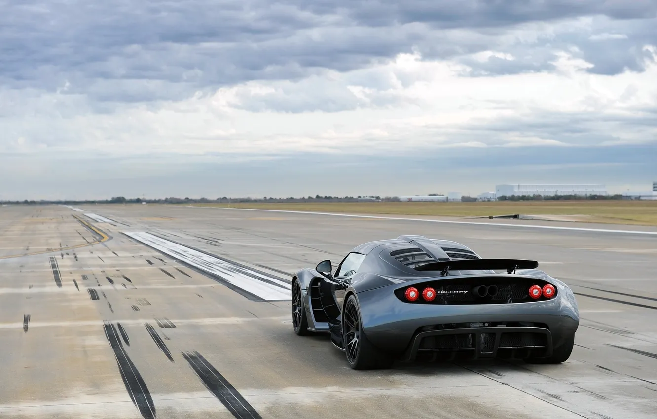 Photo wallpaper the sky, supercar, rear view, Hennessey, Venom GT, Hennessy, Venom GT