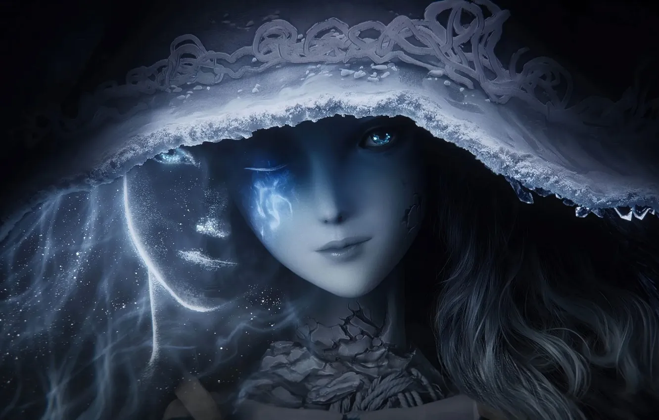 Photo wallpaper girl, fragments, hat, Elden Ring