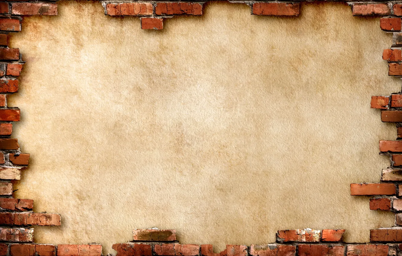 Photo wallpaper background, wall, brick, brown