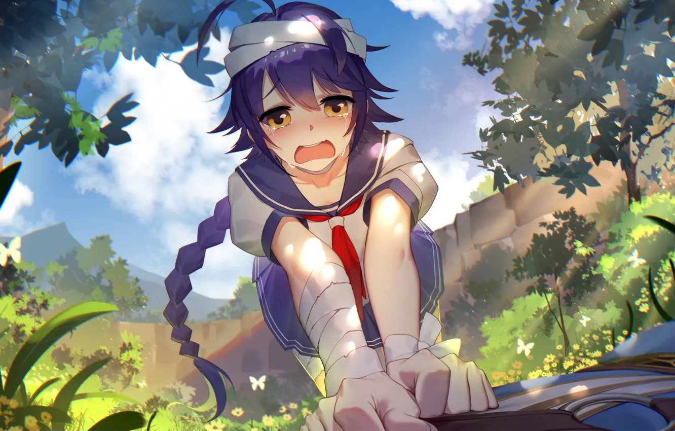 Photo wallpaper girl, nature, plant, anime, Romantic Saga of Beauty & Devil