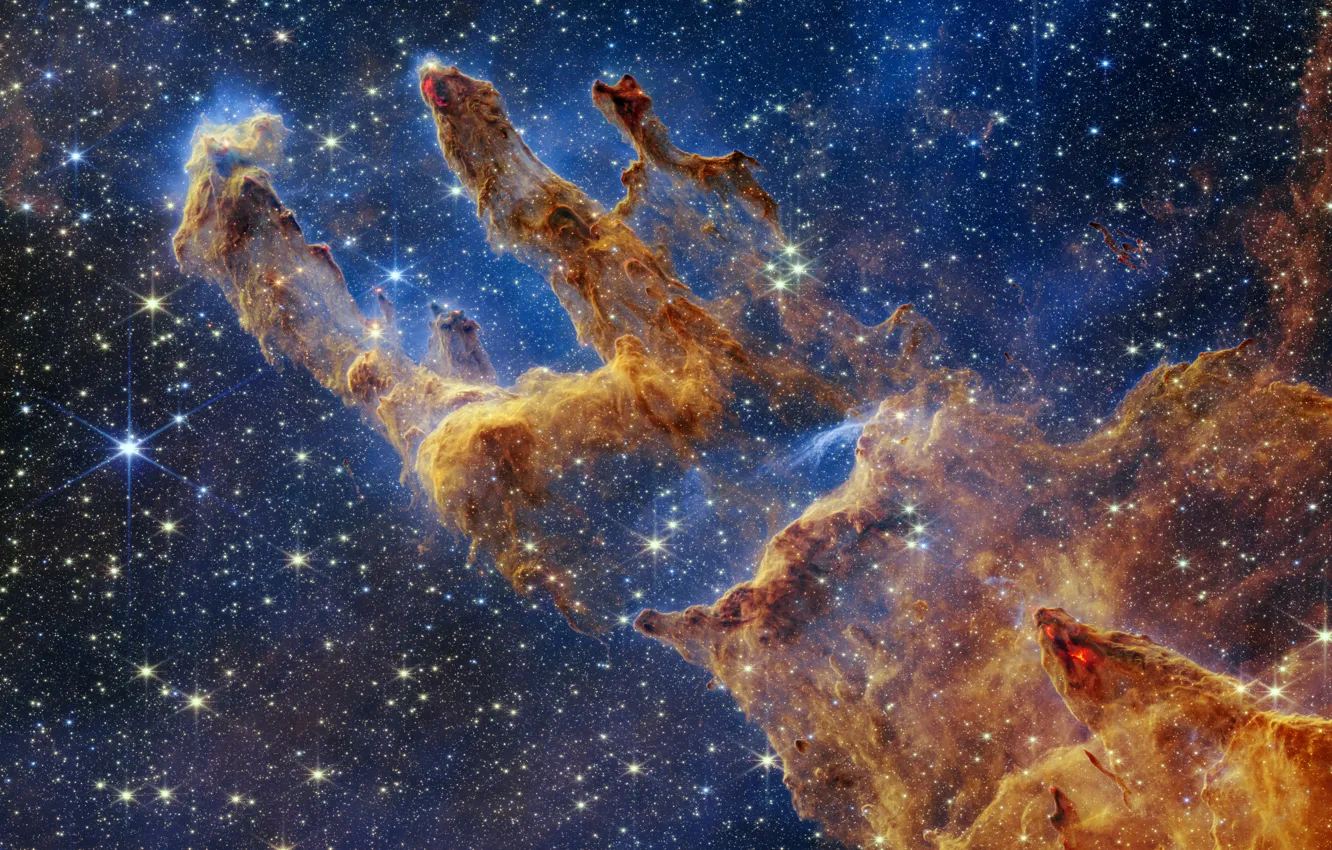 Photo wallpaper space, nebula, telescope, the, the pillars of creation