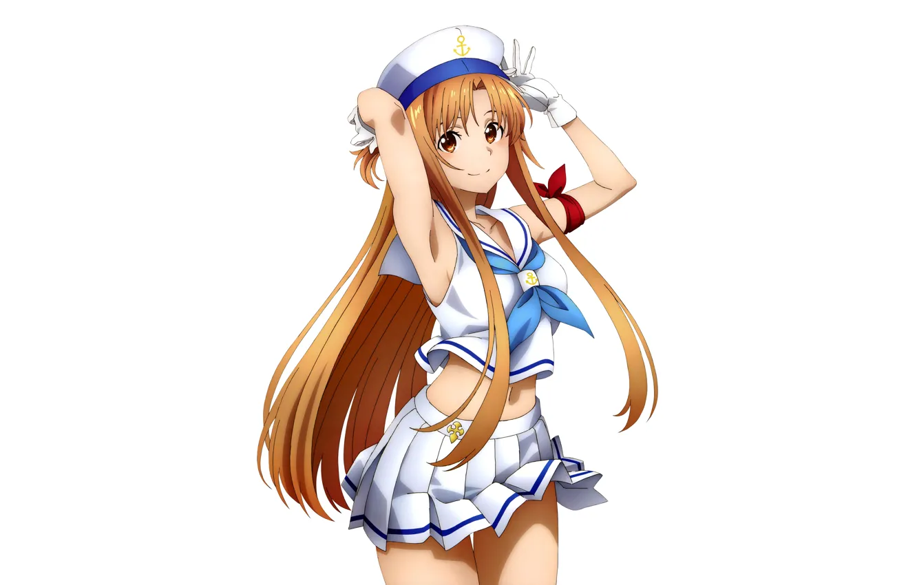 Photo wallpaper girl, sexy, long hair, brown eyes, anime, beautiful, pretty, attractive