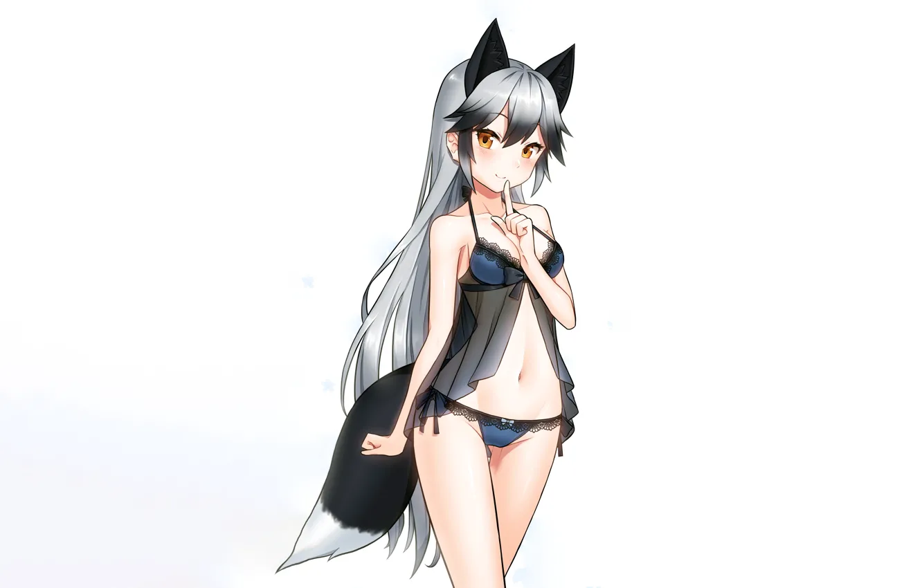 Photo wallpaper girl, sexy, lingerie, cleavage, blouse, panties, long hair, boobs