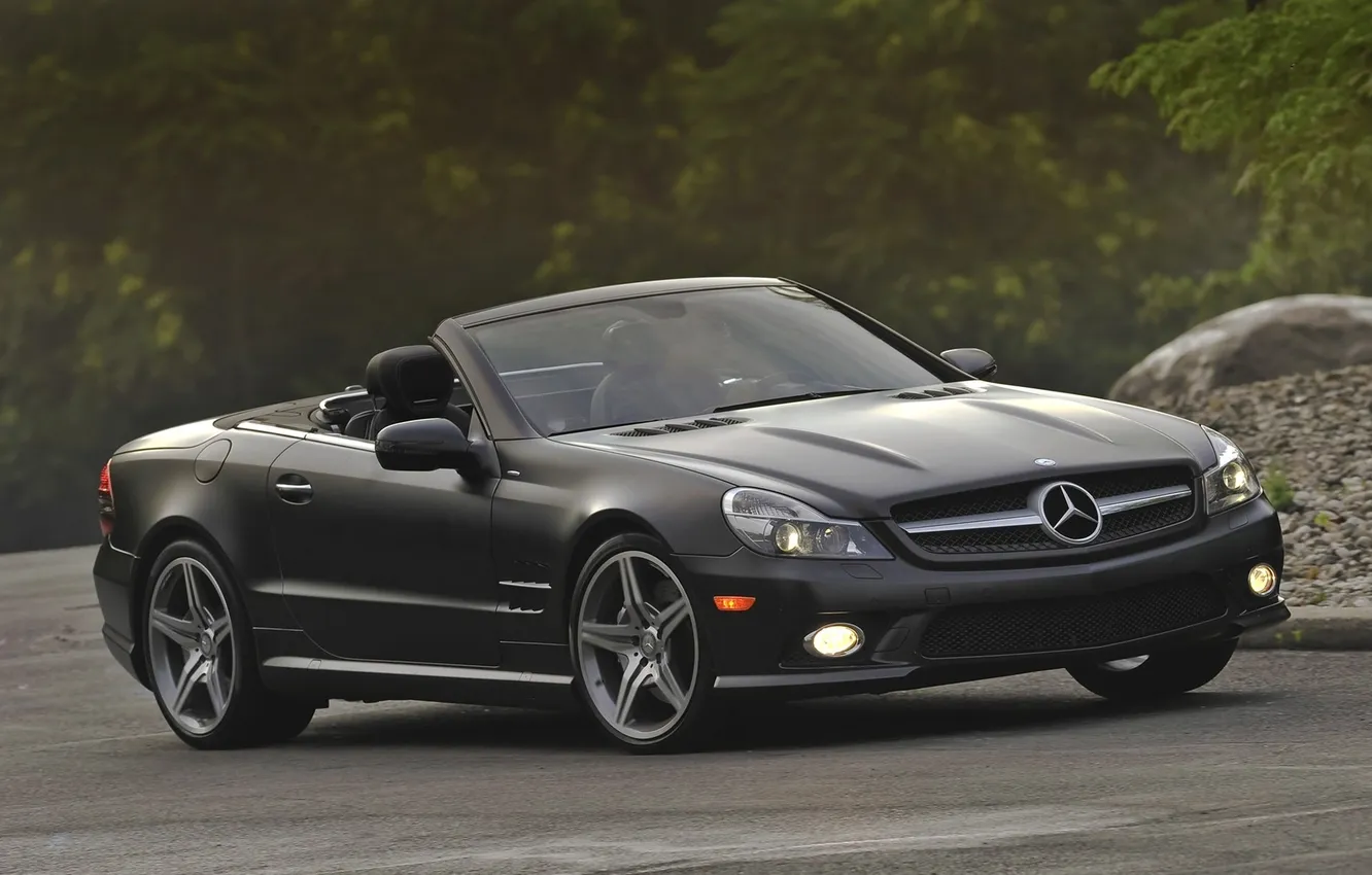Photo wallpaper machine, auto, photo, Mercedes, Mercedes, Benz SL550 Night