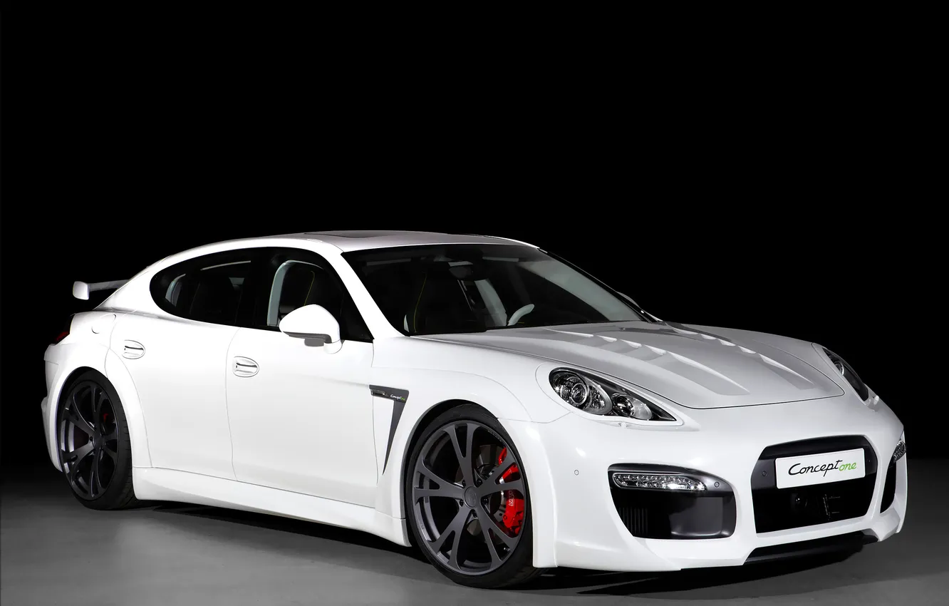 Photo wallpaper white, tuning, Porsche, Panamera, supercar, photo auto, Concept One, TechArt