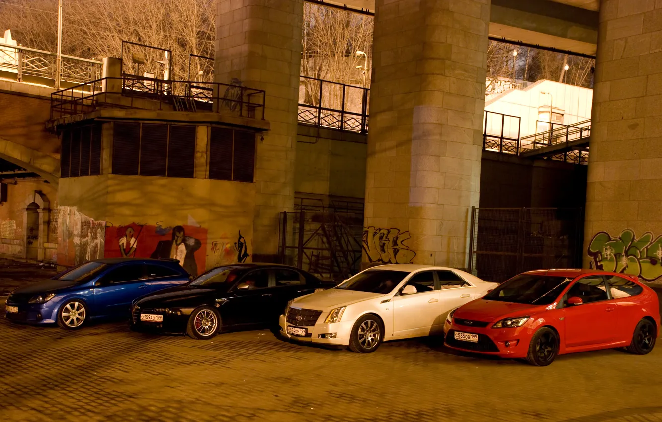 Photo wallpaper ford, alfa romeo, cadillac, opel, sts, focus, astra