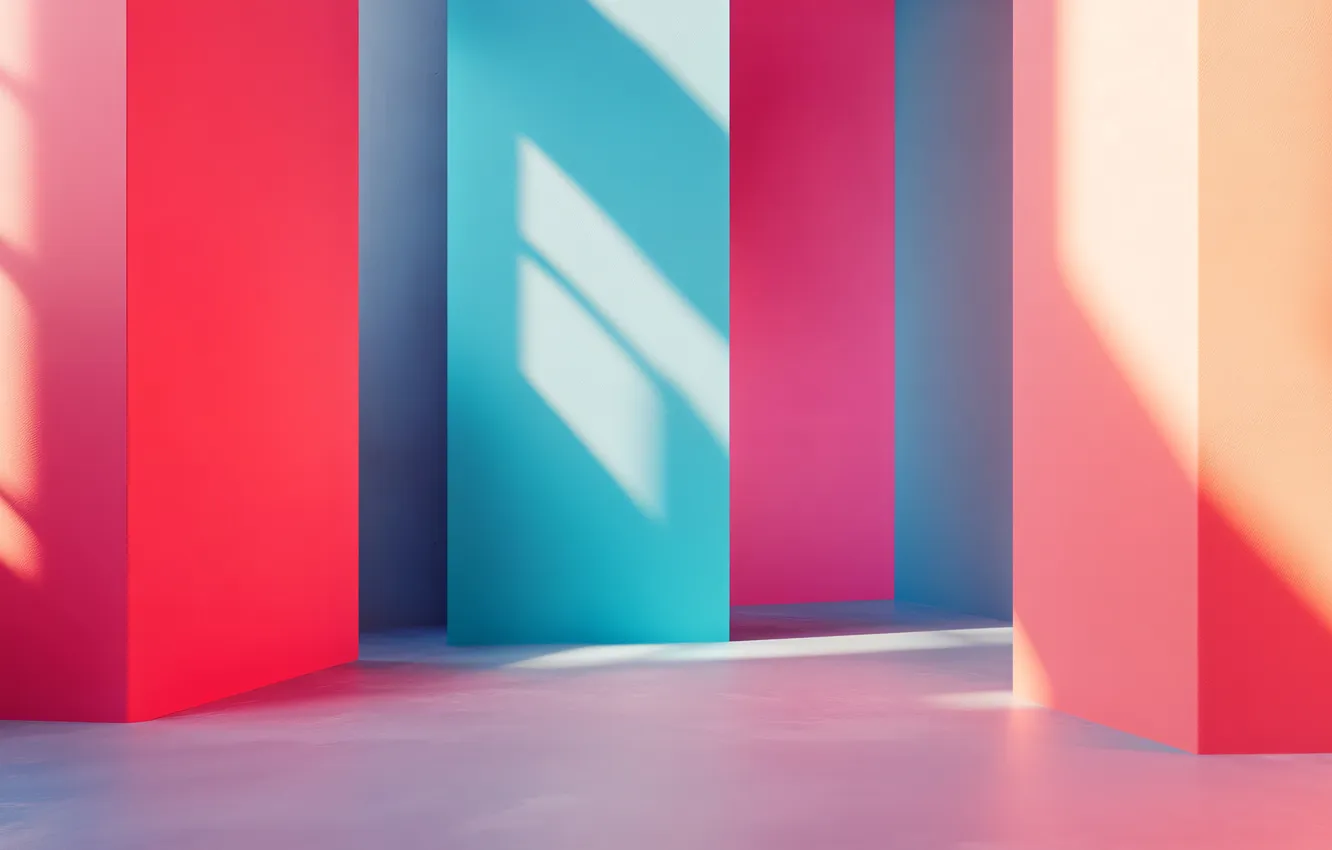 Photo wallpaper light, abstraction, space, wall, abstract background, AI art, neural network