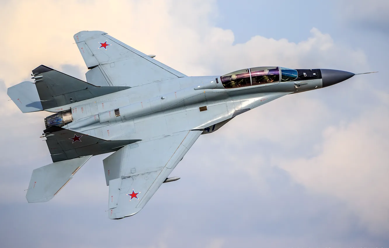 Photo wallpaper fighter, the plane, Russian, multipurpose, Fulcrum-F, The Russian air force, The MiG-35, generation "4++"