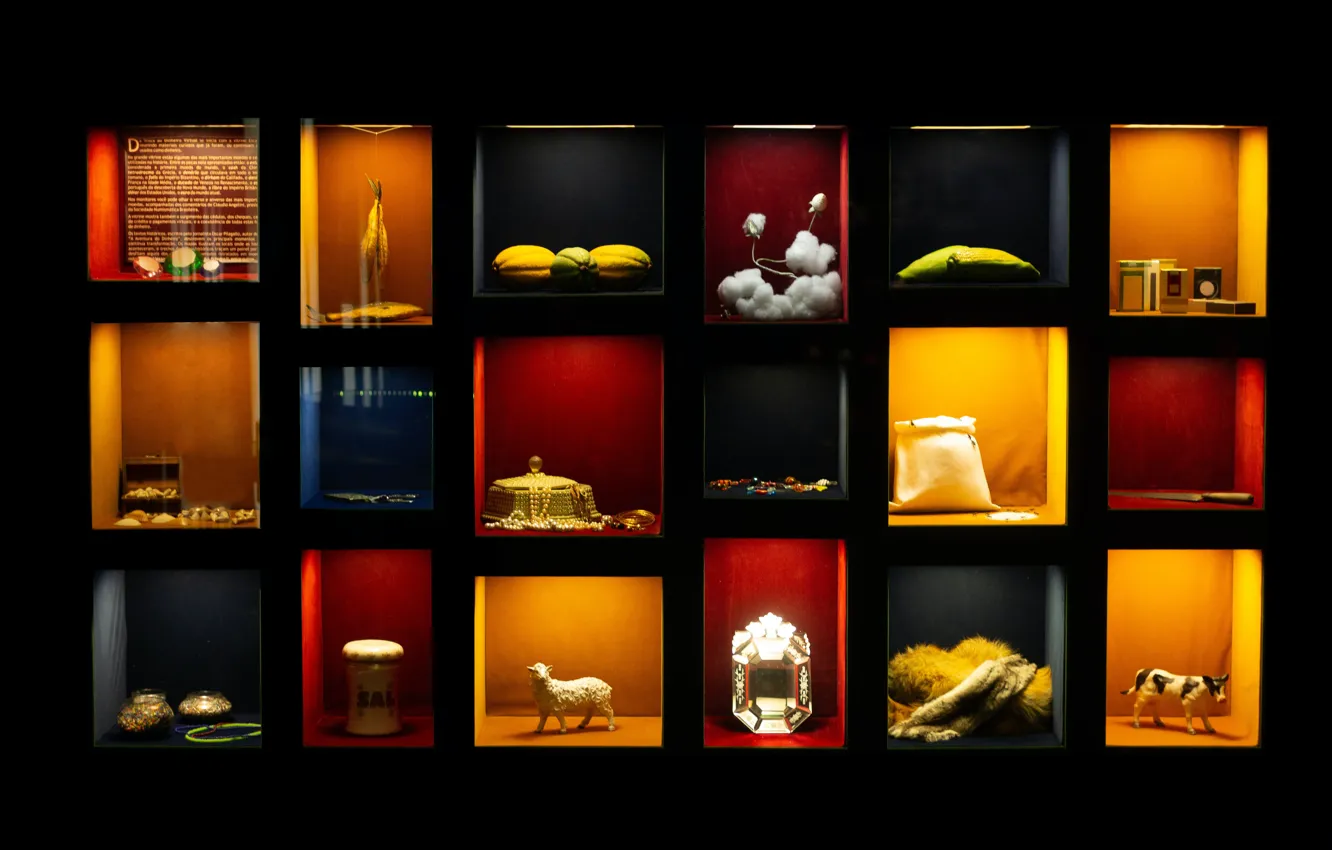 Photo wallpaper decoration, design, style, things, backlight, black background, design, style
