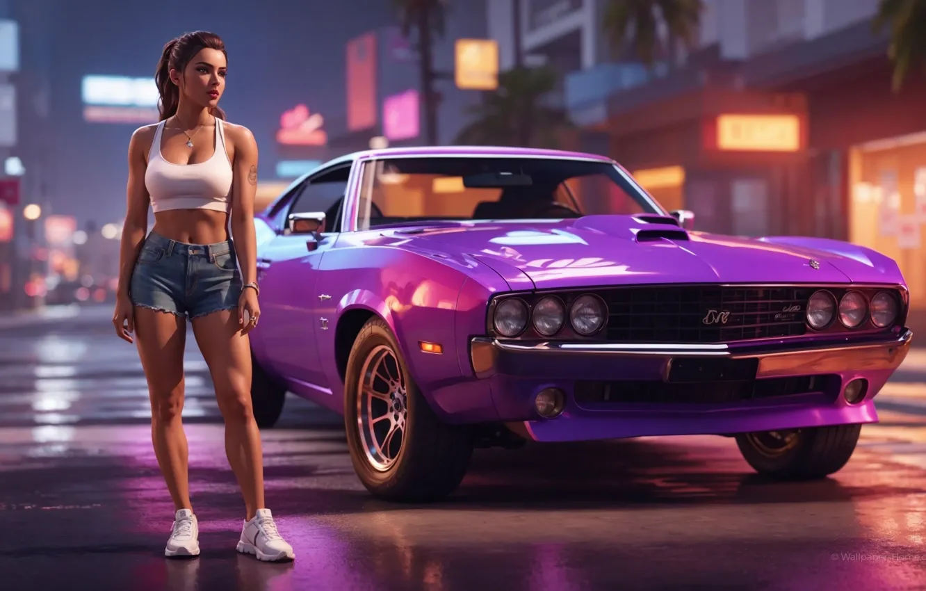 Photo wallpaper cars, girls, games, people, Transport, neural network