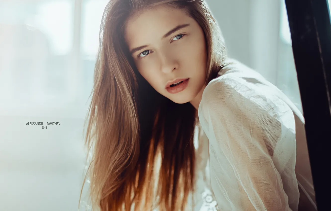 Photo wallpaper girl, face, brunette, photographer, lips, girl, photography, photographer