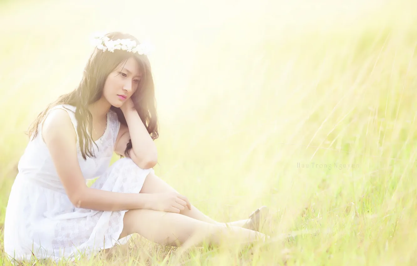 Photo wallpaper summer, girl, light