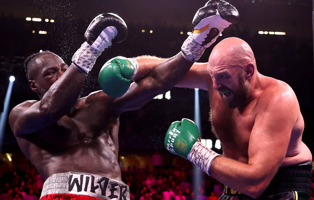 Photo wallpaper Boxing, Deontay Wilder, Tyson Fury, Deontay Wilder, Tyson Fury