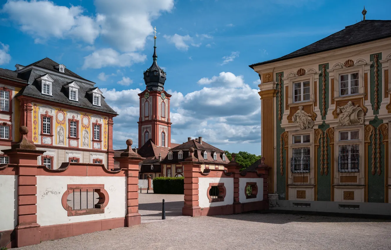 Photo wallpaper Germany, Palace, Bruchsal Castle