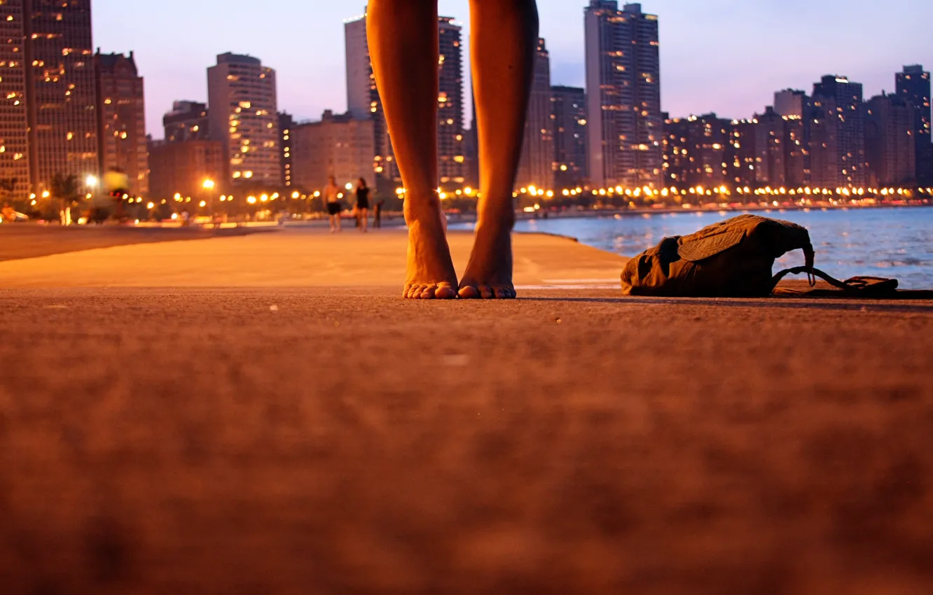 Photo wallpaper bag, legs, came