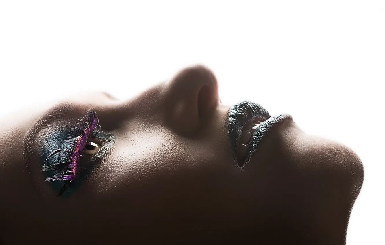 Photo wallpaper girl, macro, portrait