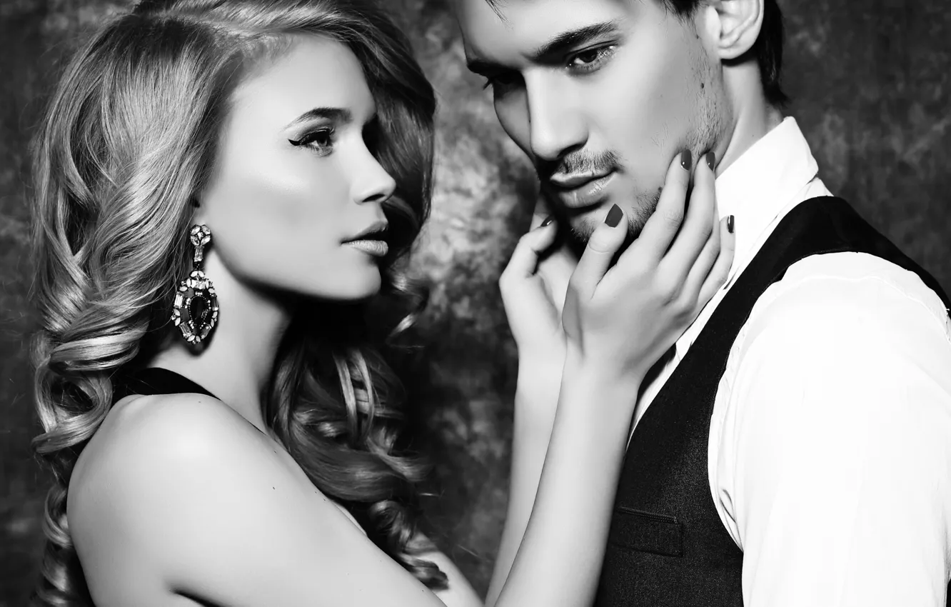 Photo wallpaper girl, love, romance, guy, two, a couple in love