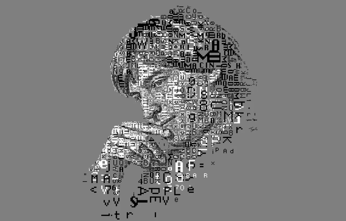 Photo wallpaper face, collage, apple, vector, Steve Jobs, steve jobs