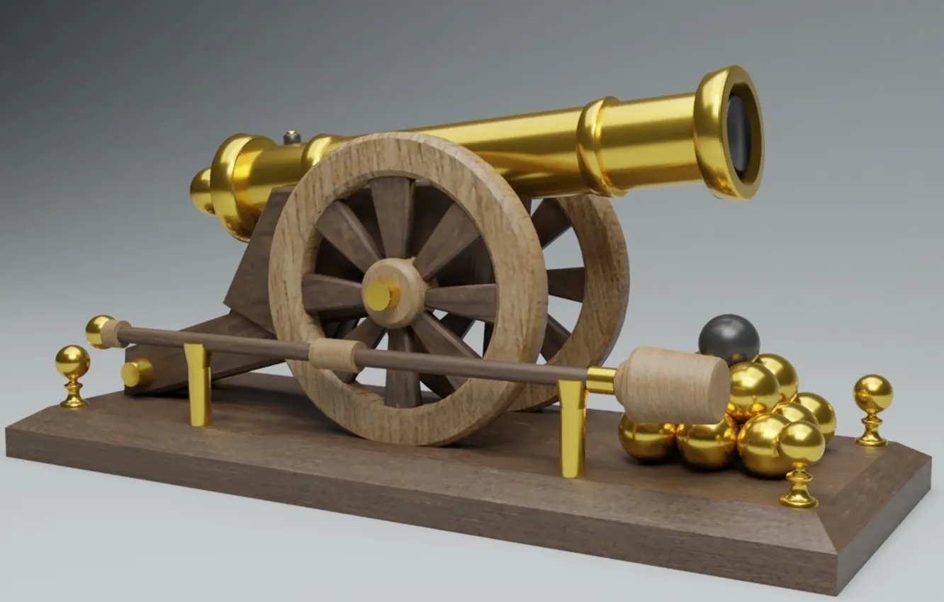Photo wallpaper gun, render, kernel, AlexStormND