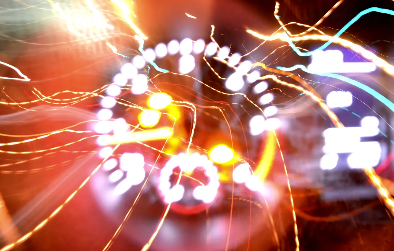 Photo wallpaper light, blur, speedometer, bright, the reflection, white-red