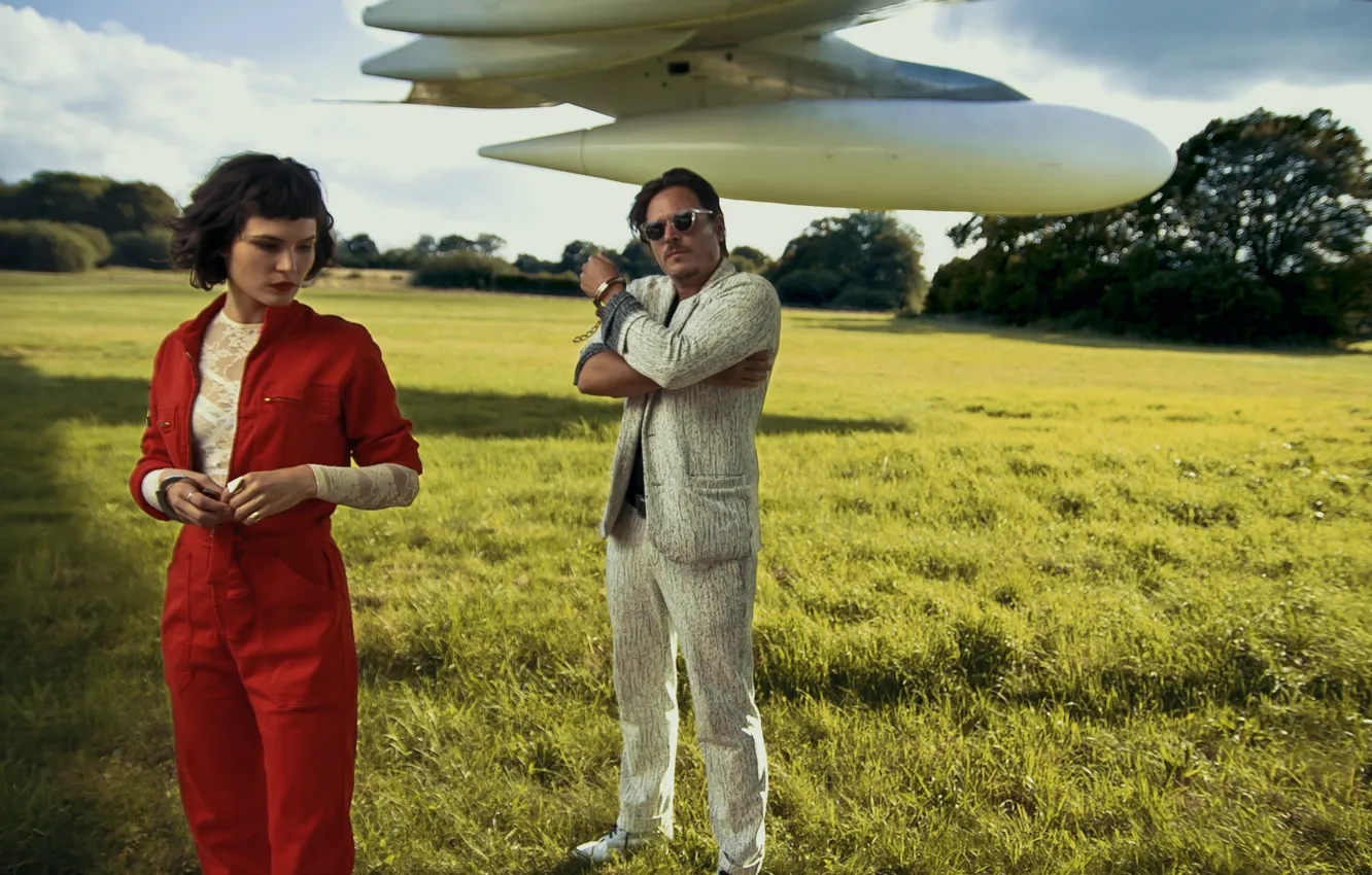 Photo wallpaper grass, trees, the plane, pop, indie, french, The Dø, the do