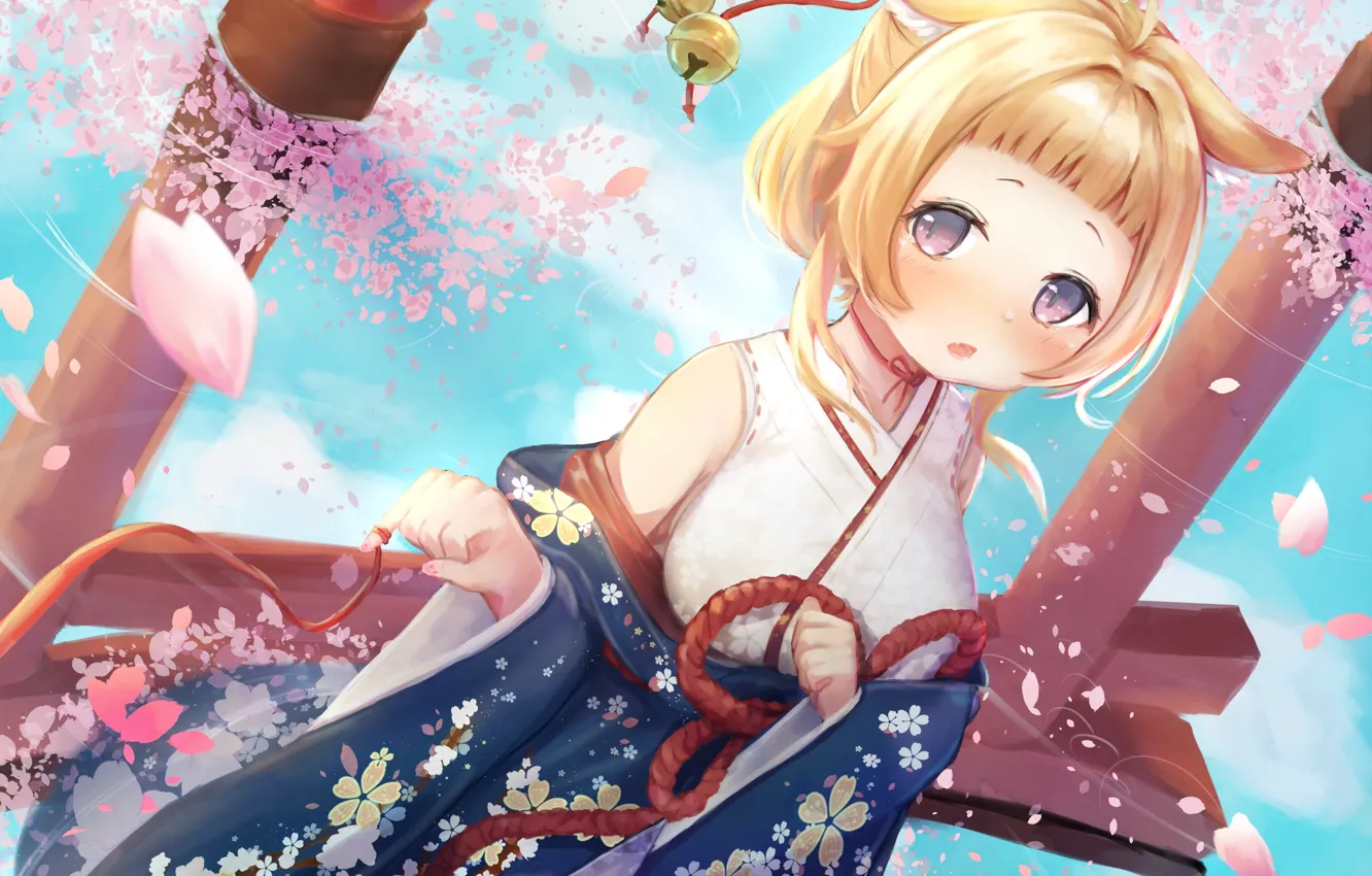 Photo wallpaper girl, yukata, Azur Lane