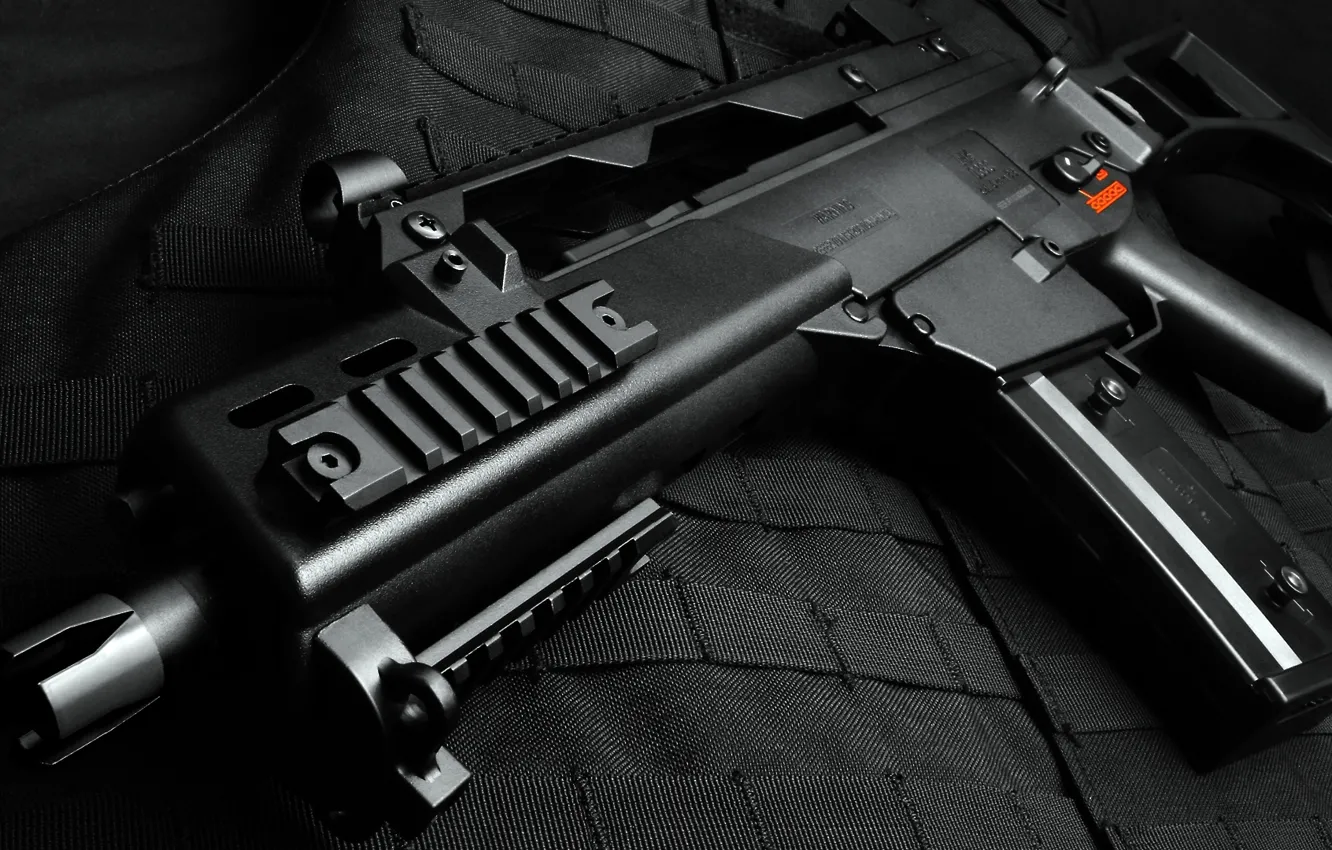 Photo wallpaper black, machine, view, the vest, HK G36