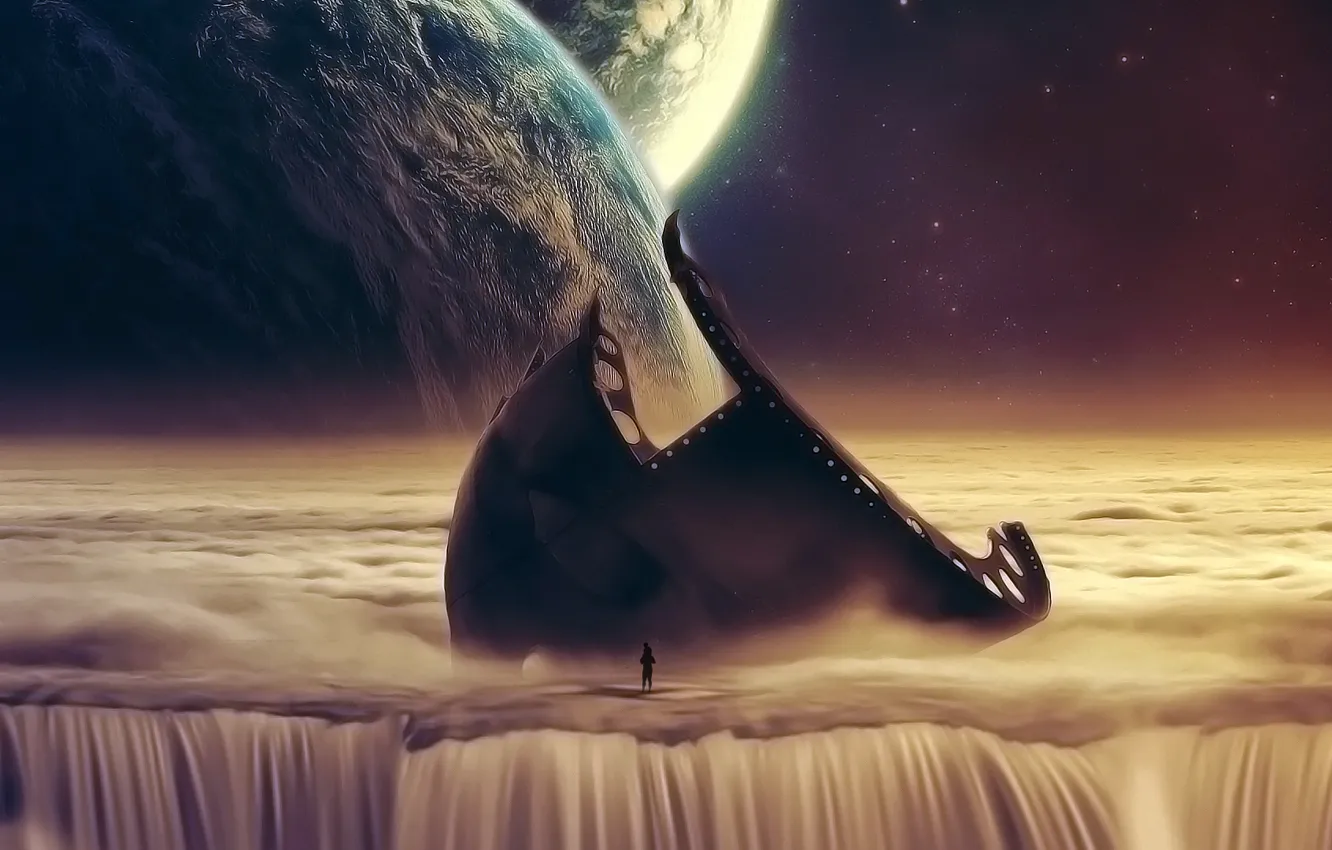 Photo wallpaper space, planet, space