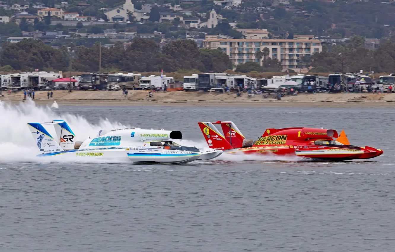 Photo wallpaper race, boat, speed